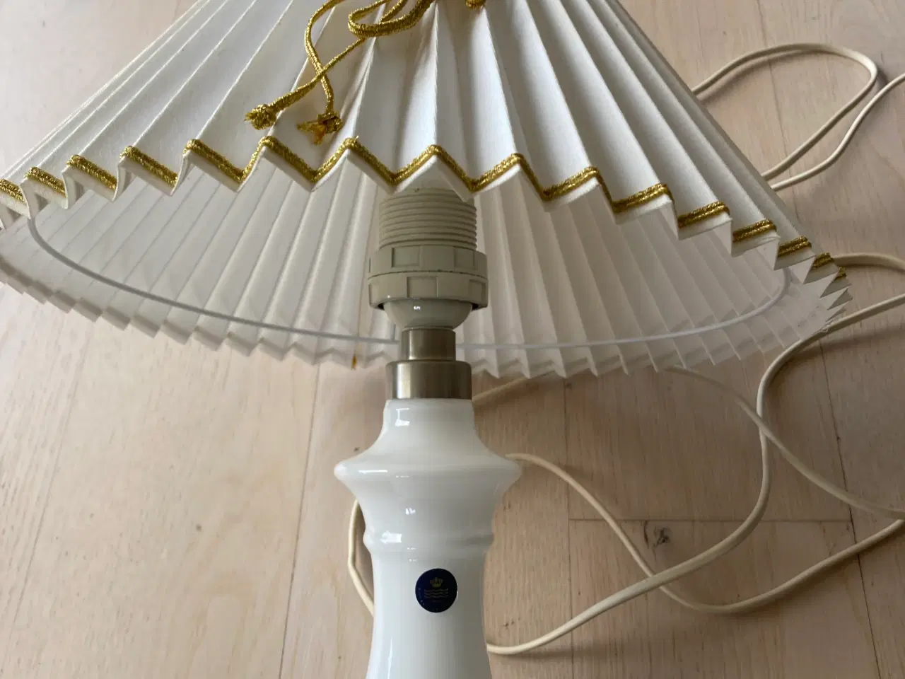 Billede 1 - Bordlampe Royal Copenhagen hvid