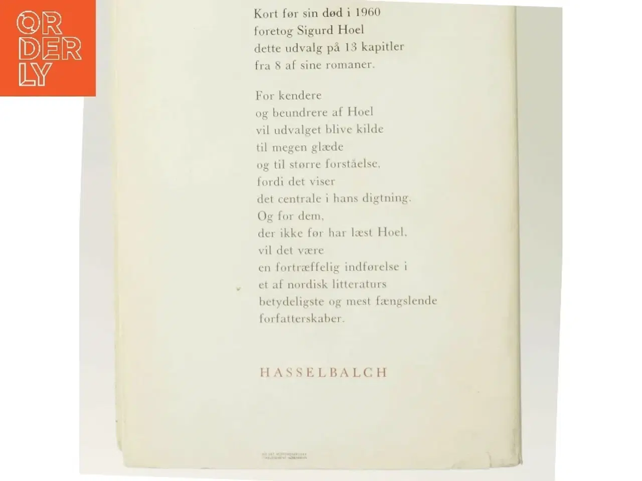 Billede 3 - Sigurd Hoel bog fra Hasselbalch