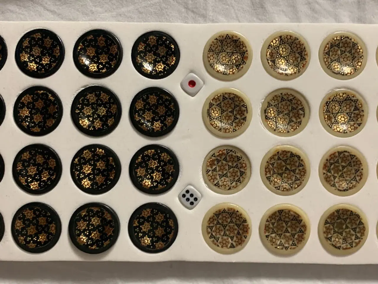 Billede 1 - Håndlavet persisk backgammon / skakbræt 