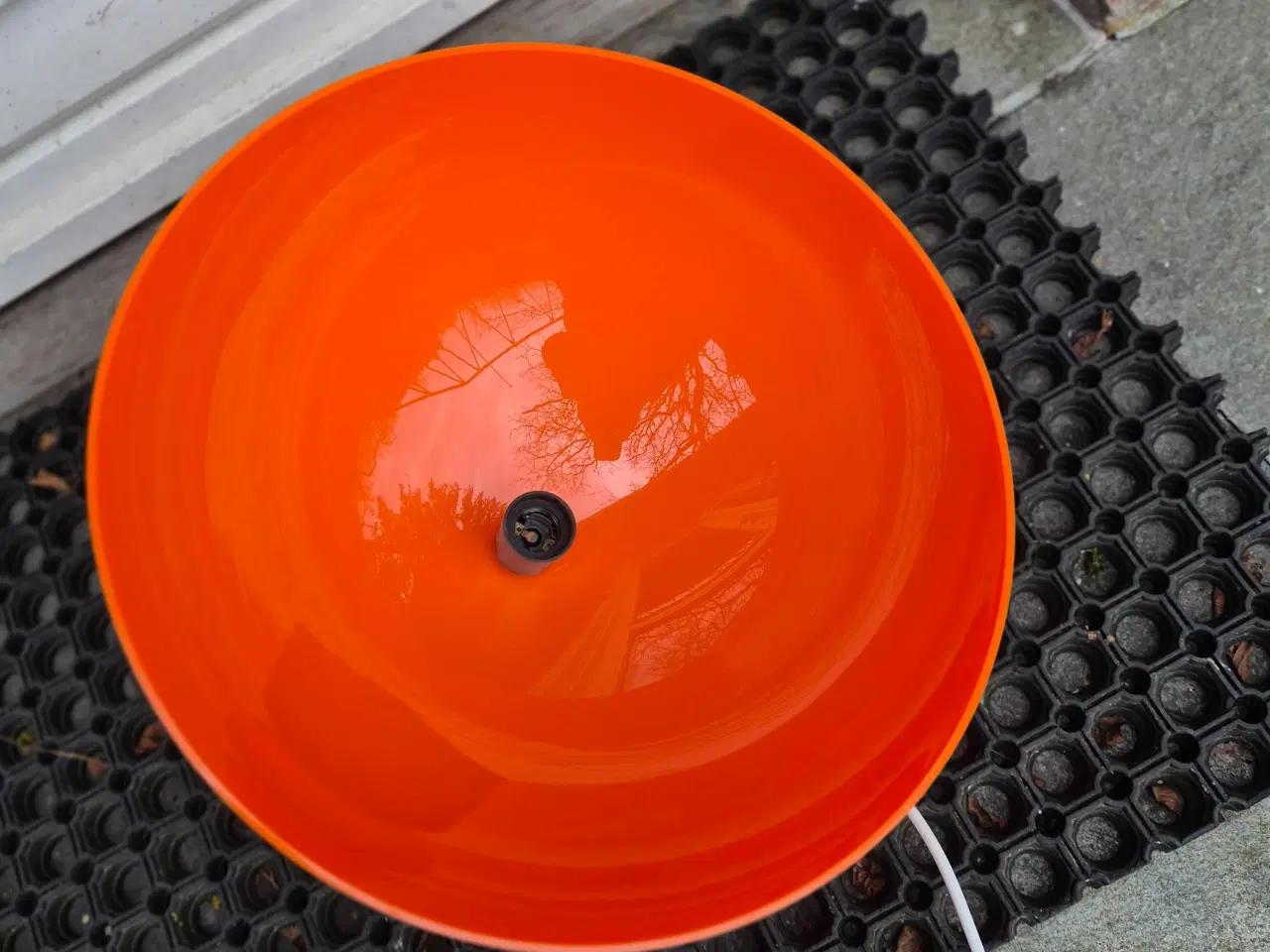 Billede 13 - Flot stor retrolampe i transparent plast