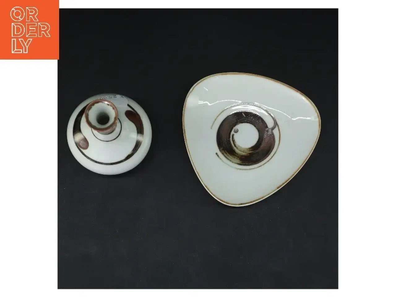 Billede 3 - Porcelænssæt med vase og skål fra B&G (str. 12 & 13 cm)