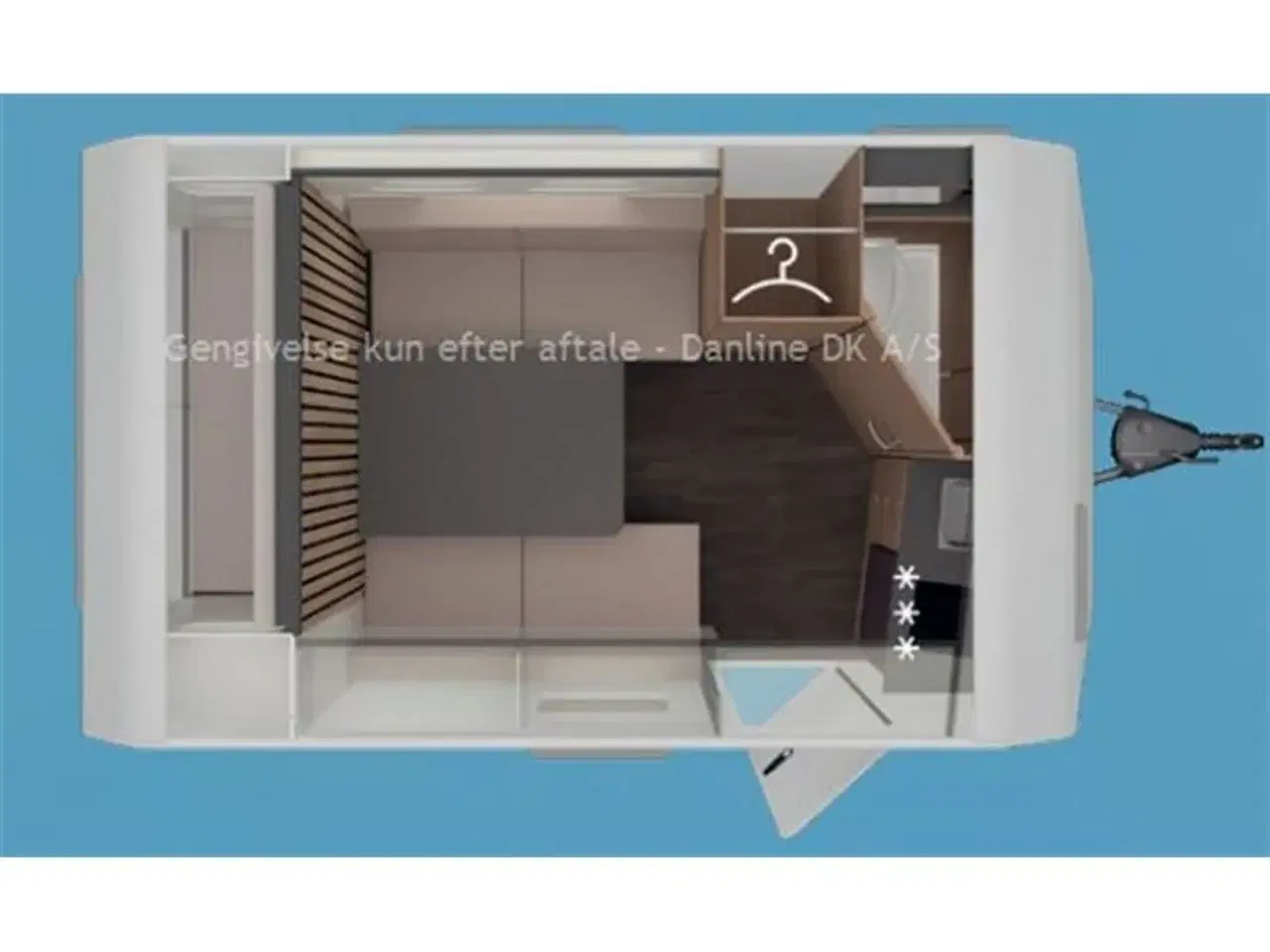 Billede 7 - 2025 - Knaus Yaseo 340 PX   DEMOMODEL...FIX LILLE CAMPINGVOGN, SOM MÅ TRÆKKES AF DE FLESTE BILER -  HELT UDEN GAS.