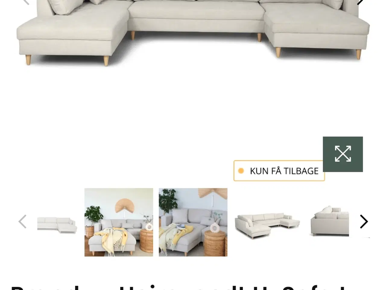 Billede 3 - U-sofa i ny stand