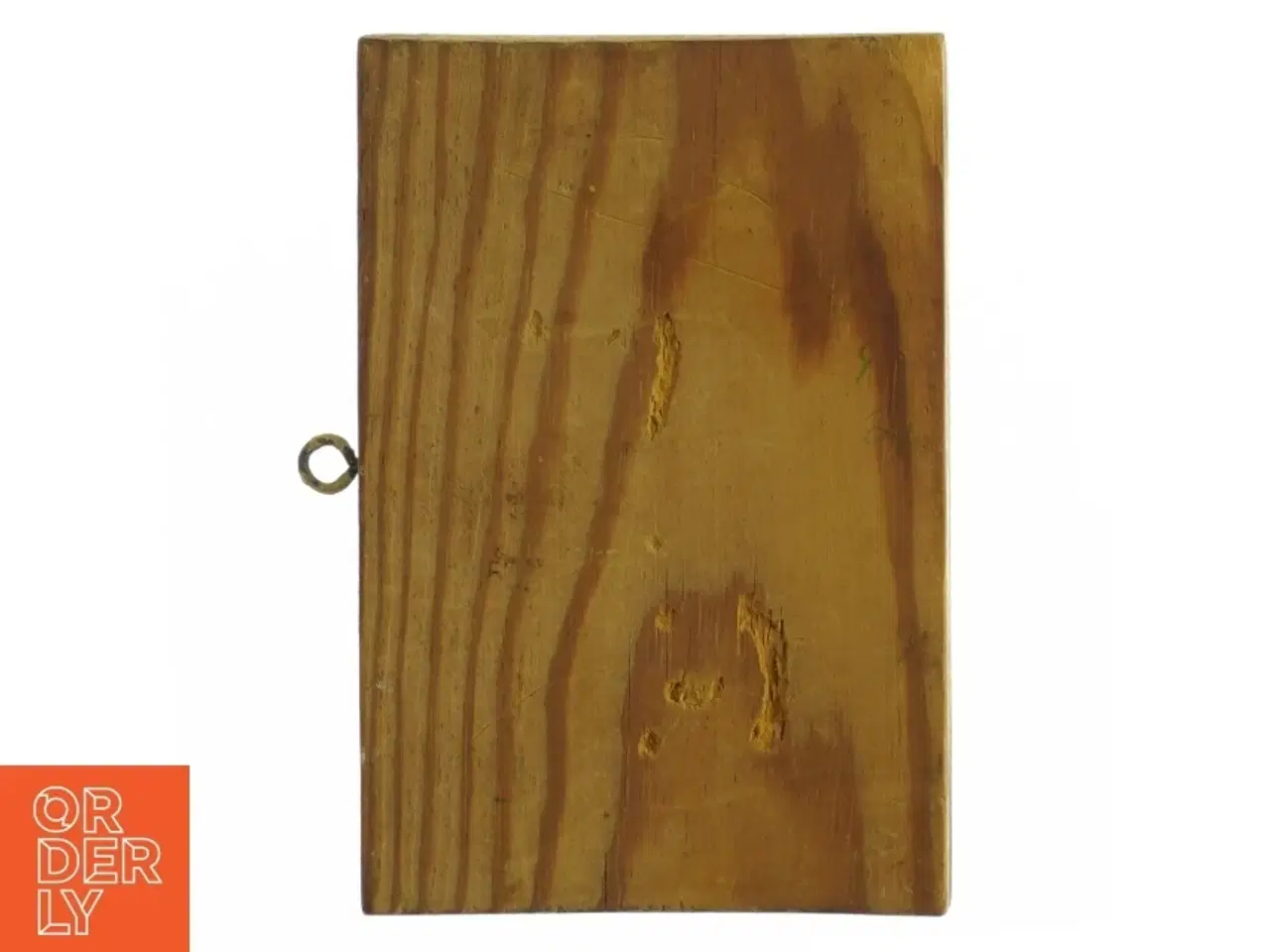 Billede 2 - Snit i træ af Landskabsmotiv med hytte (str. 15 x 10 cm)
