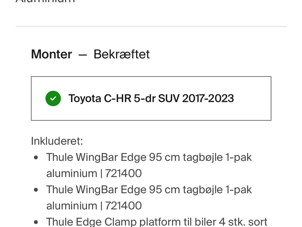 Billede 2 - Thule Edge tagbøjlesæt