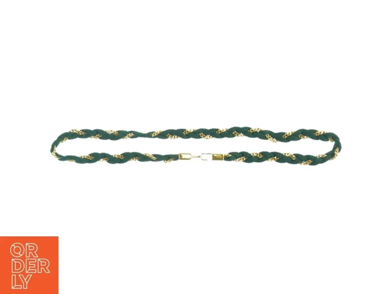 Billede 2 - Flettet armbånd med gulddetaljer (str. Længde, 85 cm. b. 1 cm)