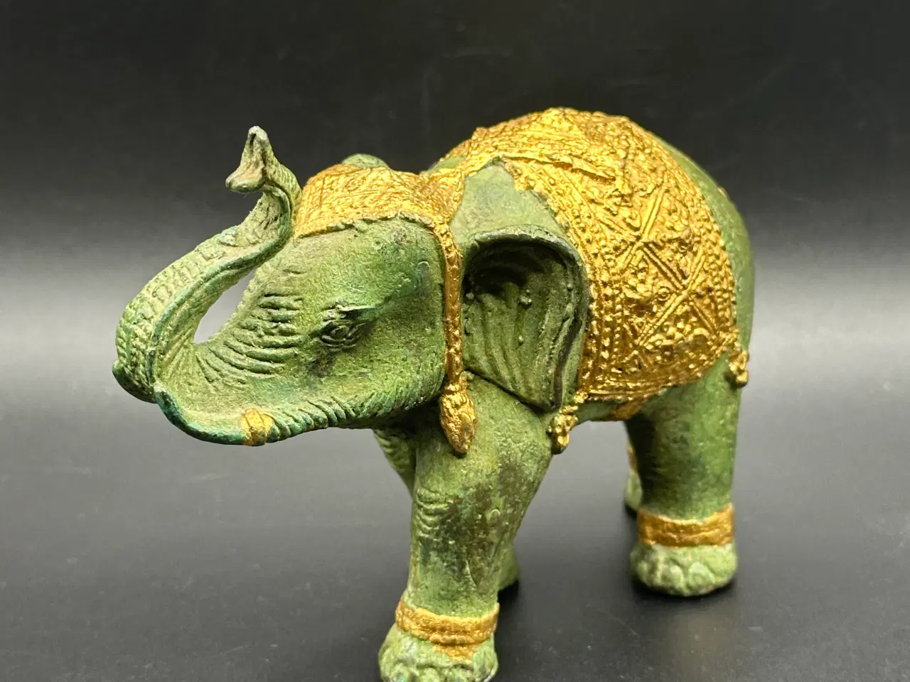 Billede 2 - Vintage orientalsk elefantfigur af bronze
