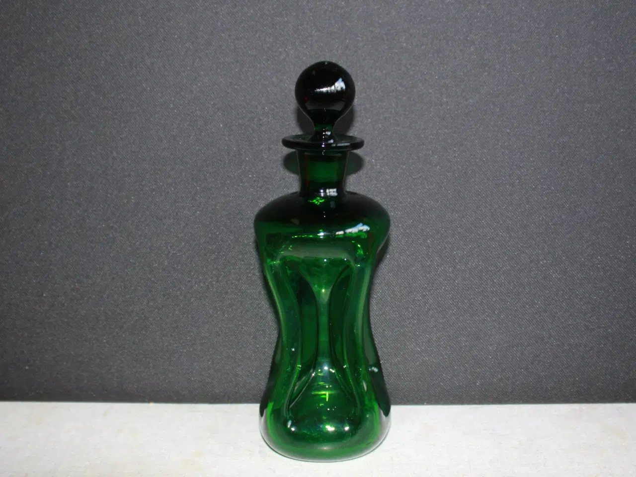 Billede 1 - Grøn klukflaske fra Holmegaard