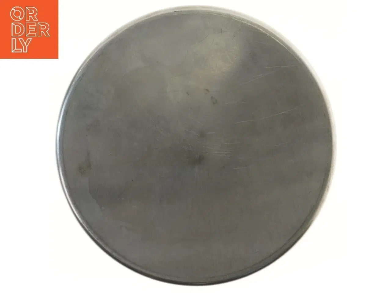 Billede 2 - Stor stilren stål kagedåse med låg (str. Ø 18 cm længde 20,5 cm)