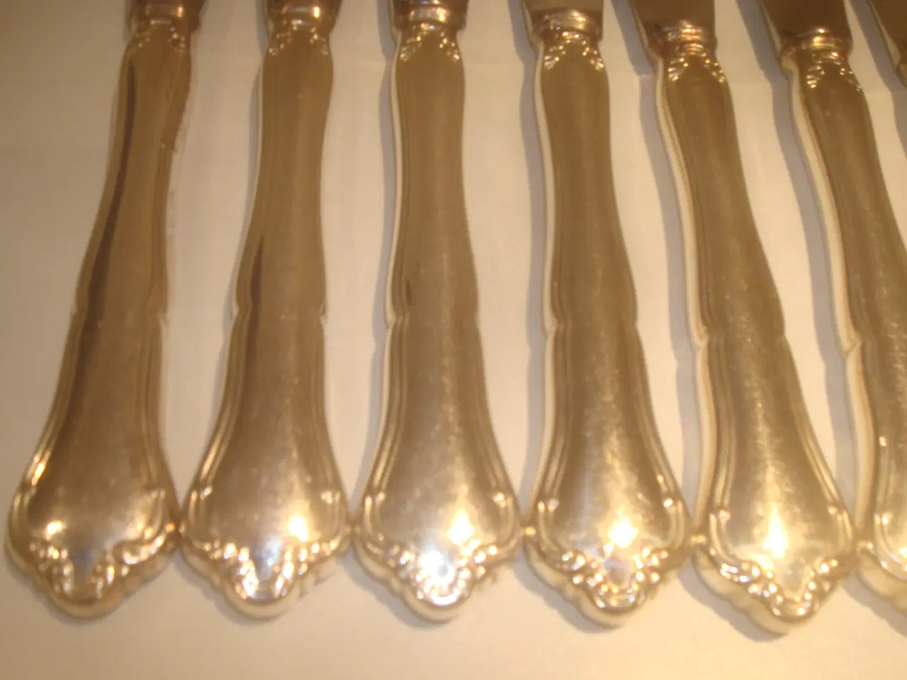 Billede 2 - ANNE MARIE SØLVPLETKNIVE, 12 stk, 22 cm, fin stand