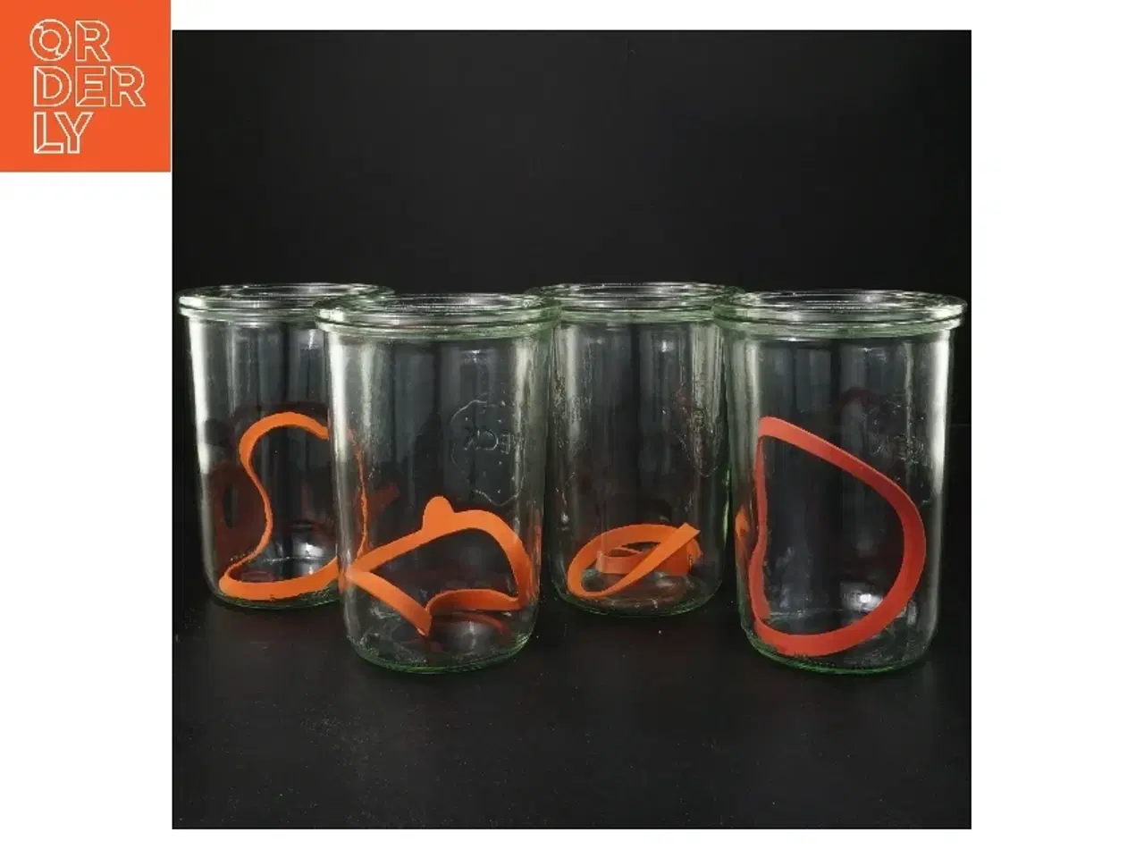 Billede 1 - 4 Sylteglas med låg fra Weck (str. 10x15 cm)