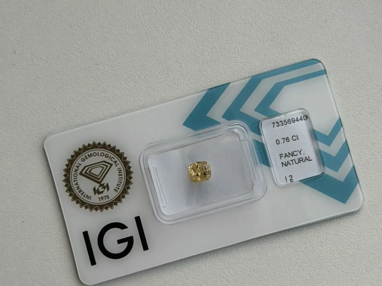 Billede 3 - IGI Fancy Natural Diamant 0,76 Ct - Fancy Yellow 