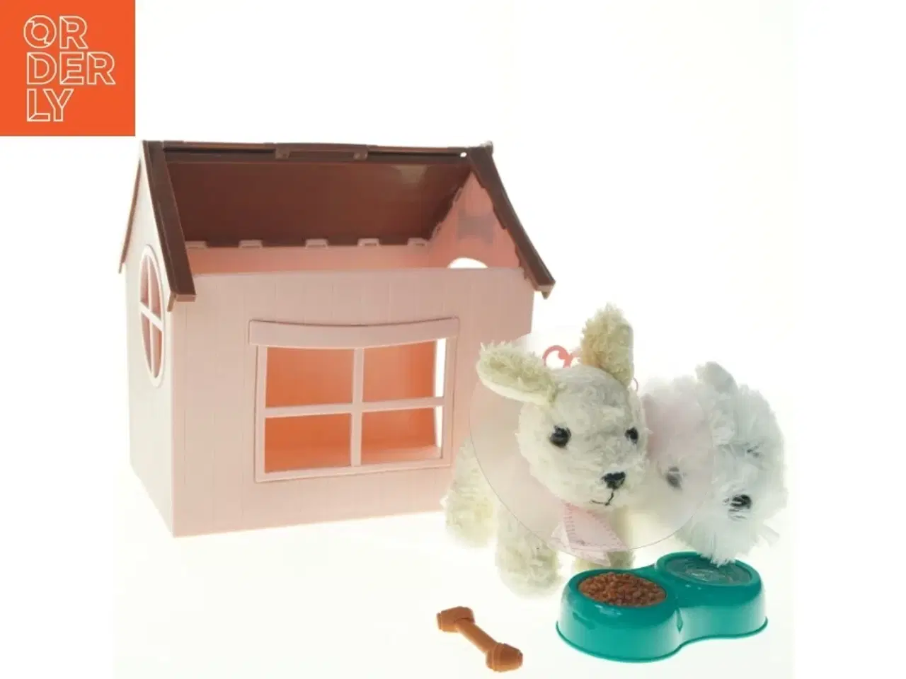 Billede 2 - Hundehus med hunde og tilbehør fra Our Generation (str. 25 x 17 x 26 cm)