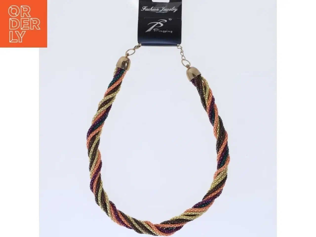 Billede 1 - Flerfarvet halskæde (str. 48 cm)