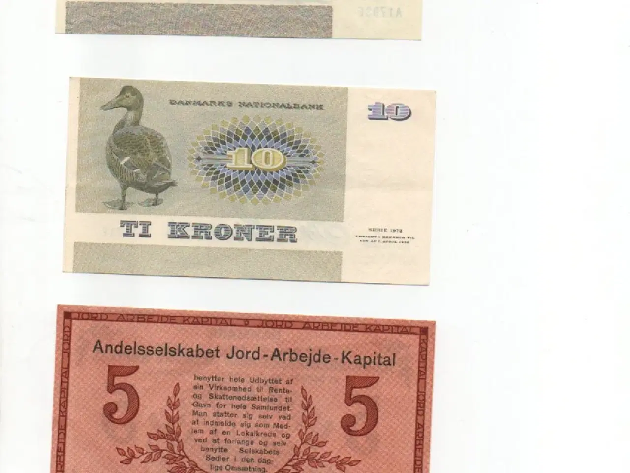 Billede 4 - Danske mønter og 3 sedler i flot kasse.
