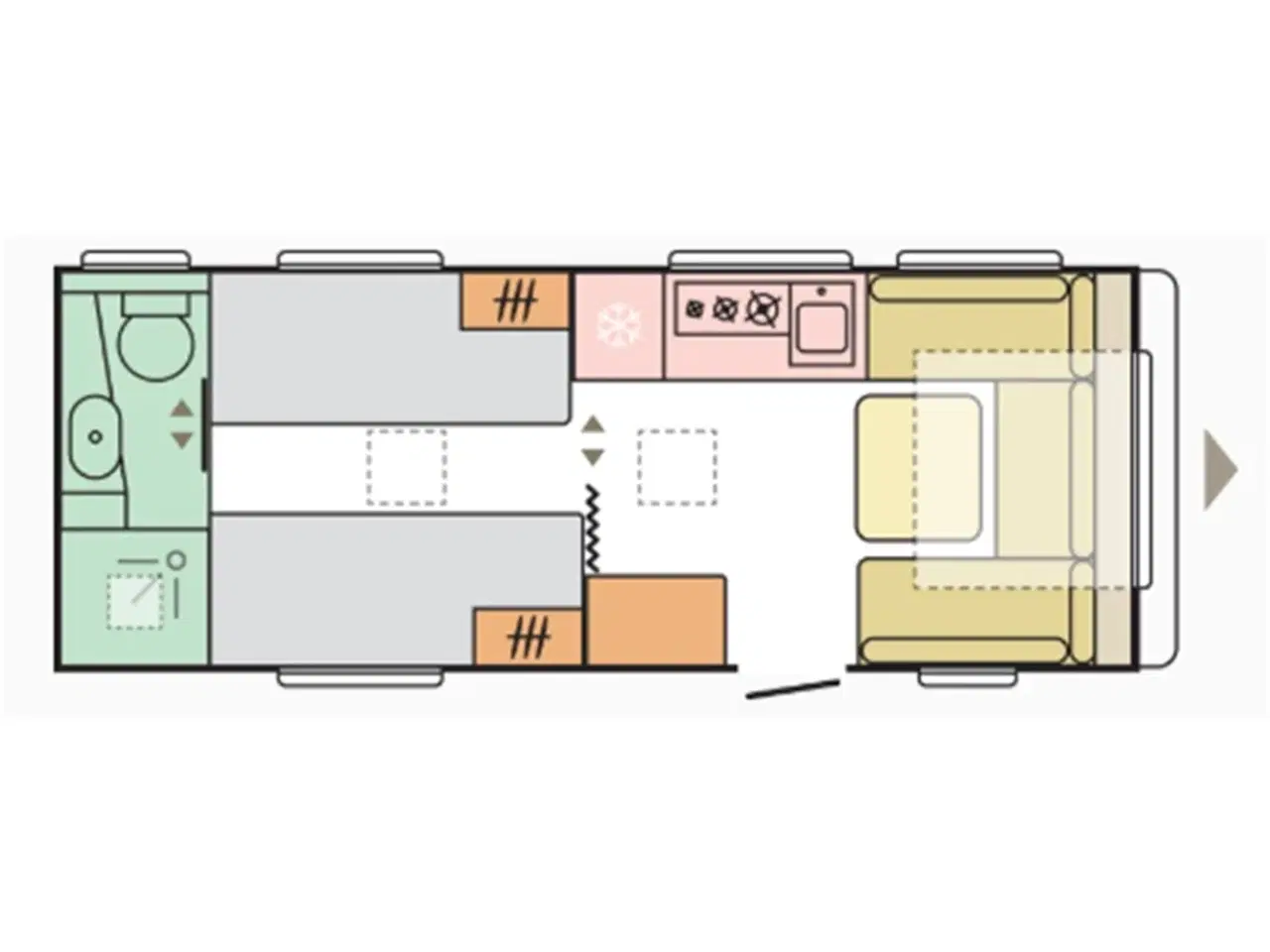 Billede 2 - 2026 - Adria Adora 572 UT Alde Adria Adora 572 UT – Stilfuld komfort året rundt