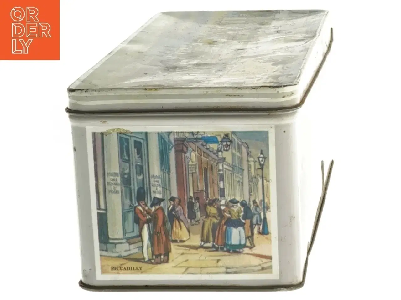 Billede 2 - Dekorativ dåse med London-motiver (str. 22,5x9,5 cm)