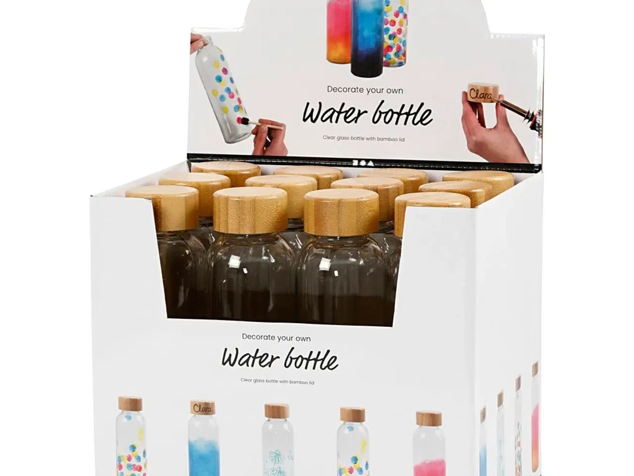 Billede 1 - Genanvendelig Glas Vandflaske 500 ml - 12 stk.