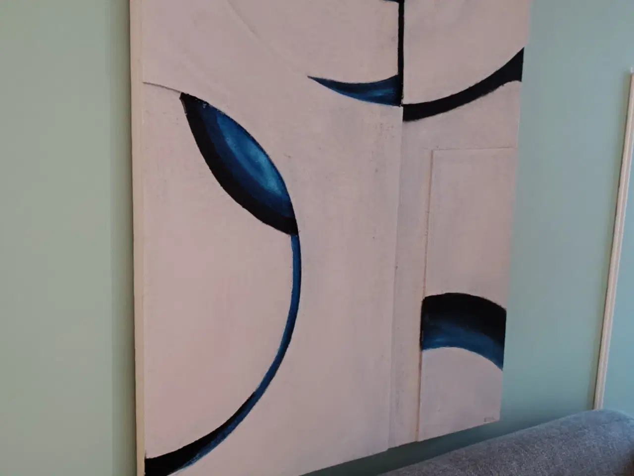 Billede 2 - Billede med reliefmønster/niveauforskel, 70x100 cm