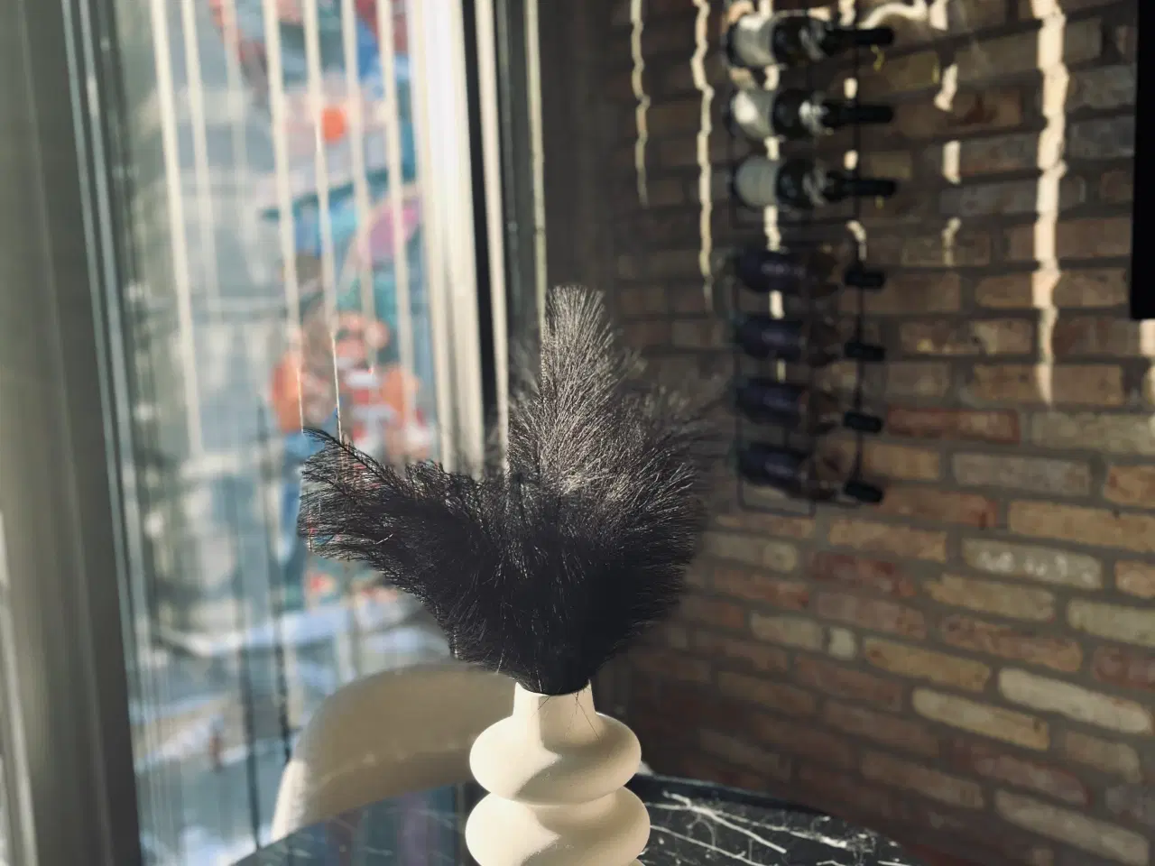 Billede 1 - Rundt spisebord - Sandalf - Sort marmor look