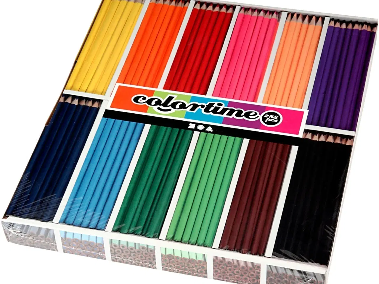 Billede 1 - Colortime Farveblyanter, L: 17,45 cm, mine 3 mm, ass. farver, 12x24stk./ 1 pk.