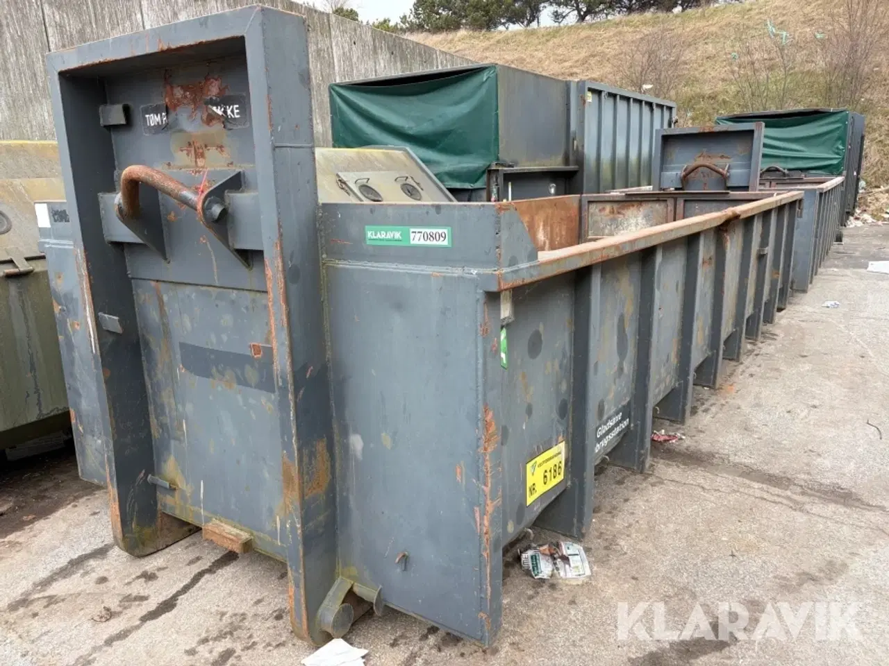 Billede 1 - Container Åben affaldscontainer med løftebeslag