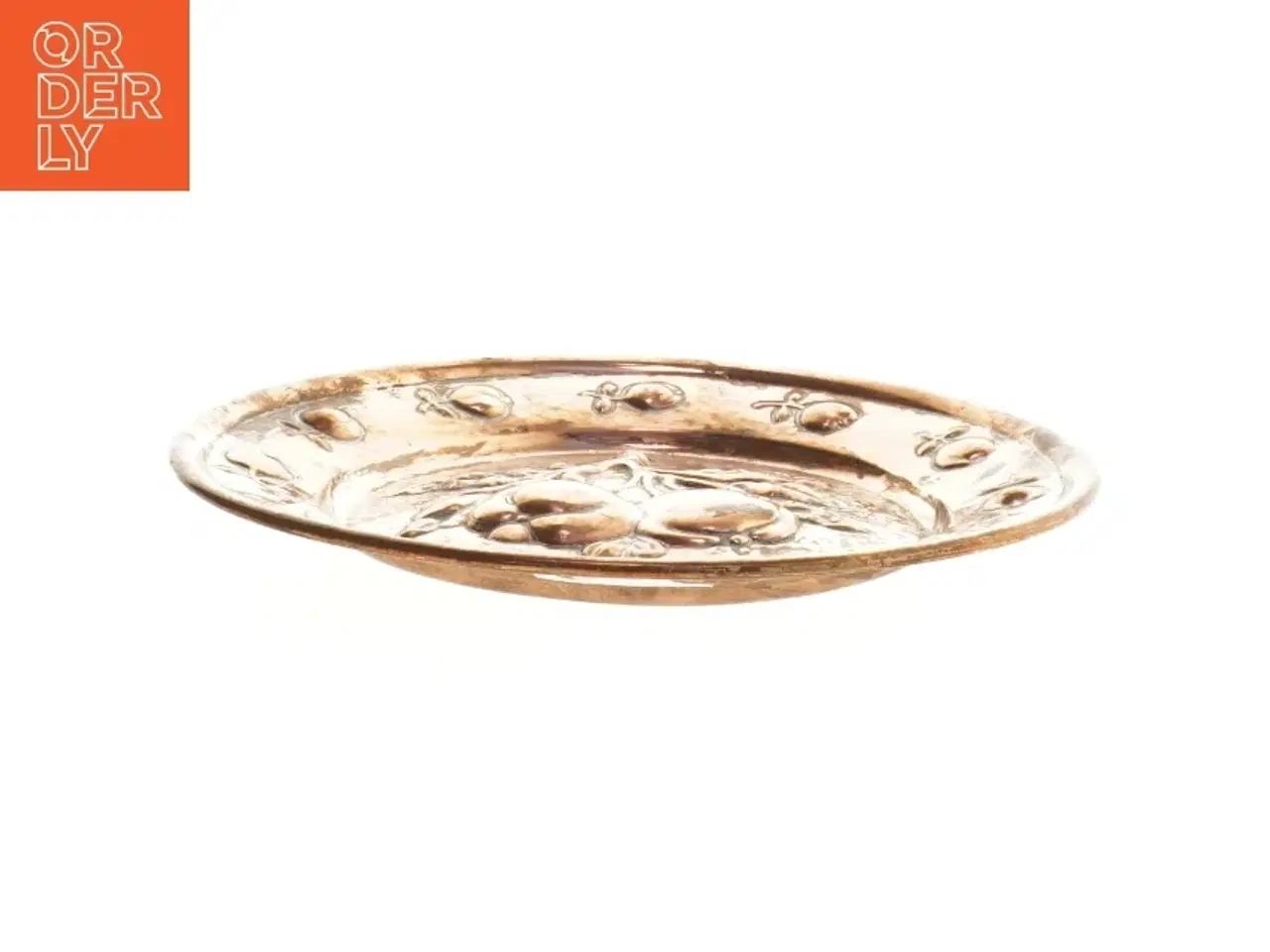 Billede 2 - Kobber fad med æble motiv(str. Ø 32x2,5 cm) (str. Ø 32x2,5 cm)