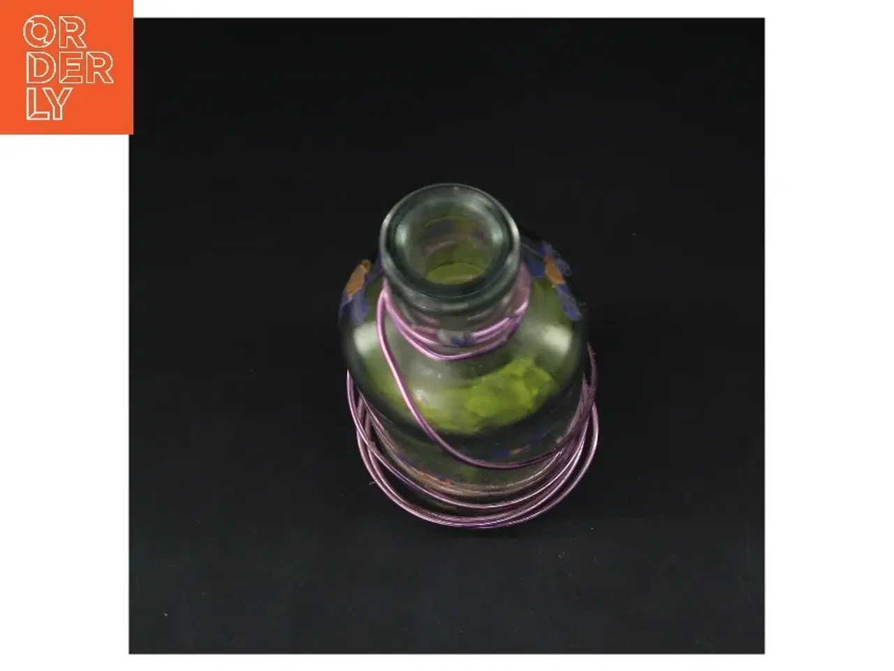 Billede 2 - Dekorativ glasflaske (str. 30,5 cm)