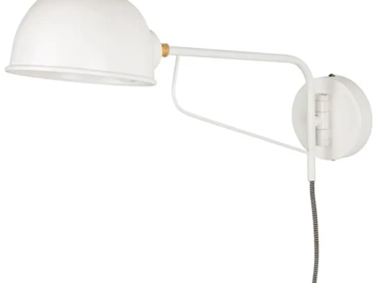 Billede 1 - Væglampe, i mat hvid metal