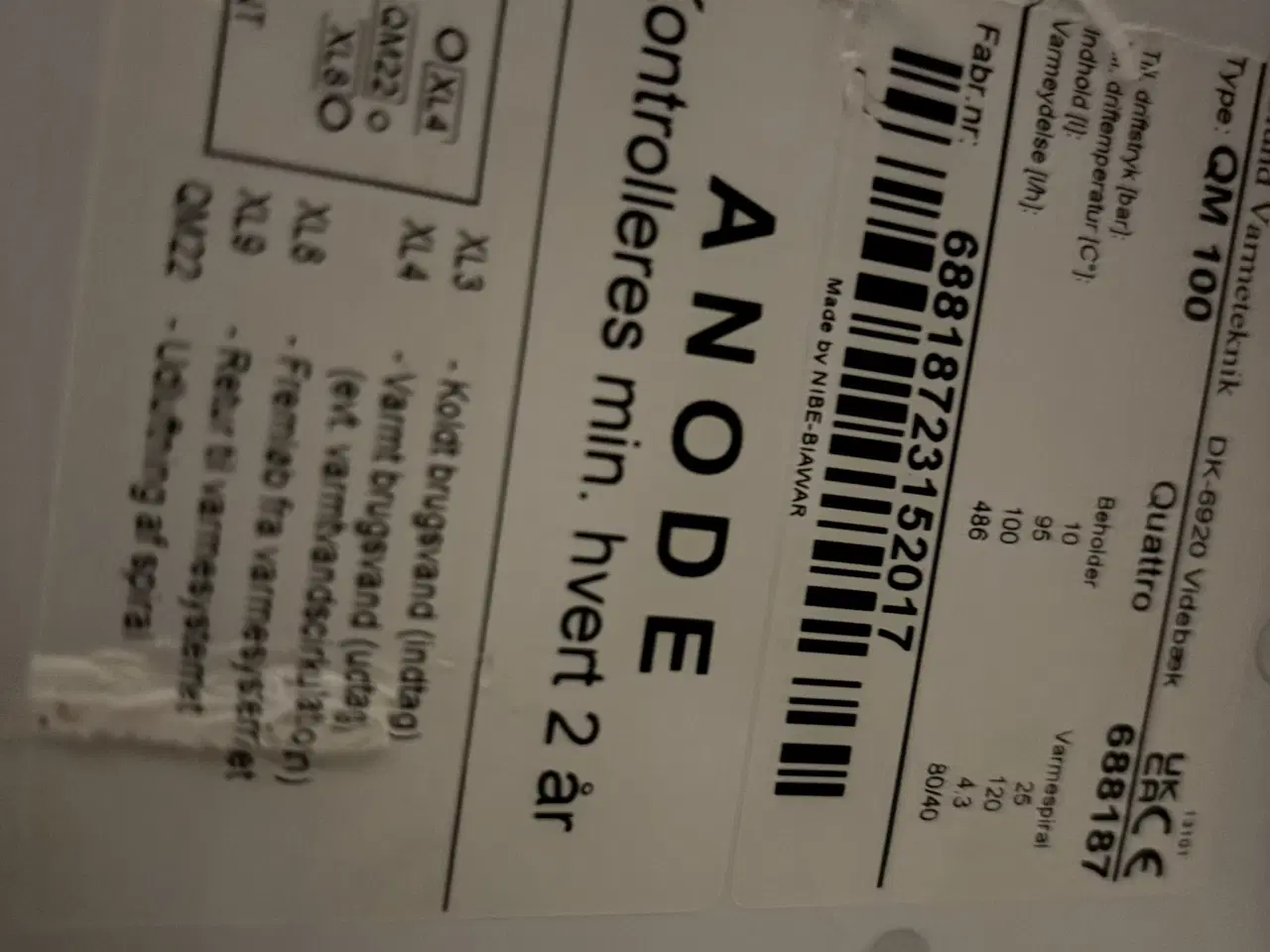 Billede 6 - Vølund QM 100 vandvarmer 