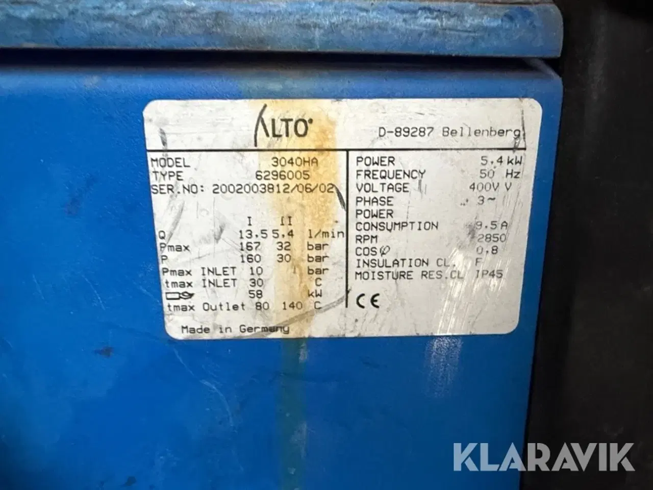 Billede 7 - Højtryksrenser Nilfisk/Alto 3040HA 5,4 kW