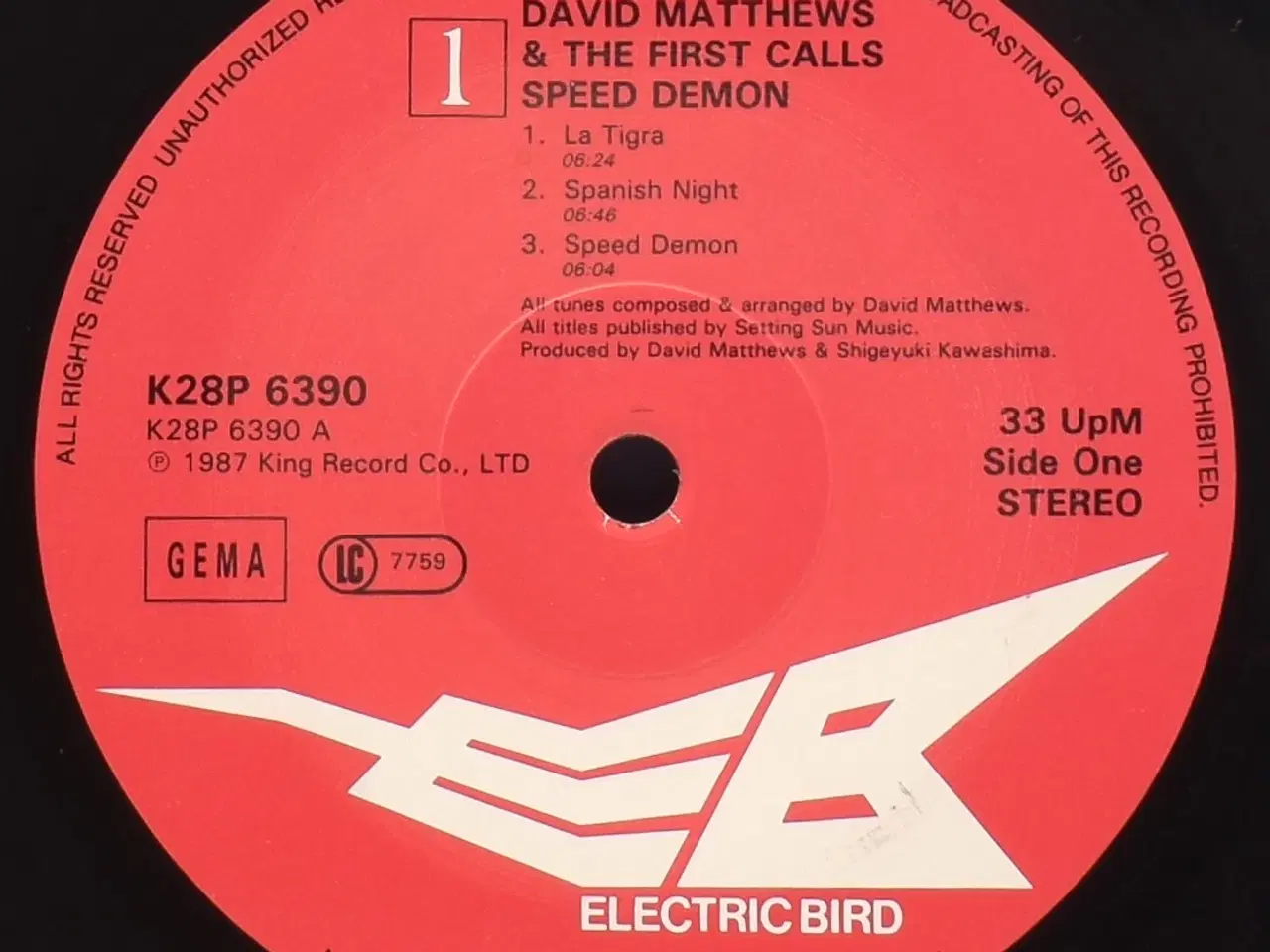 Billede 4 - David Matthews & The First Calls GER 1987 VG+/VG+