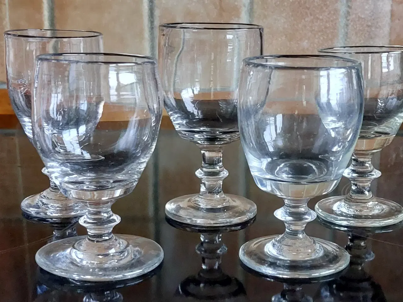 Billede 5 - 8 stk. ANTIKKE _ TØNDEFORMEDE GLAS  ( samlet pris)