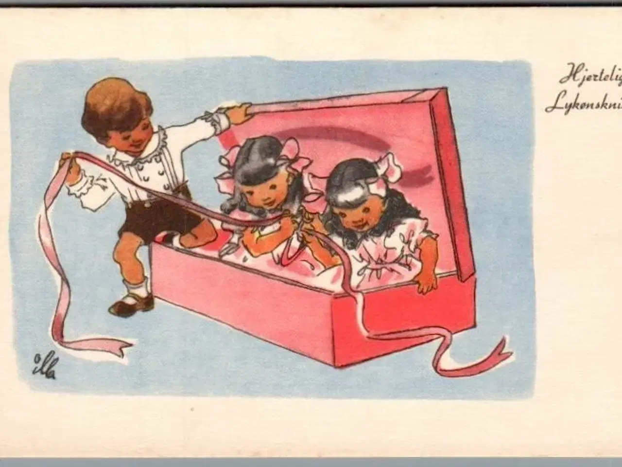 Billede 1 - Illa - Hjertelig Lykønskning - Stender Serie 5031 - Ubrugt