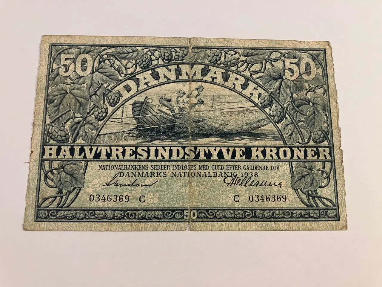 Billede 1 - 50 Kroner 1938 - Slidt