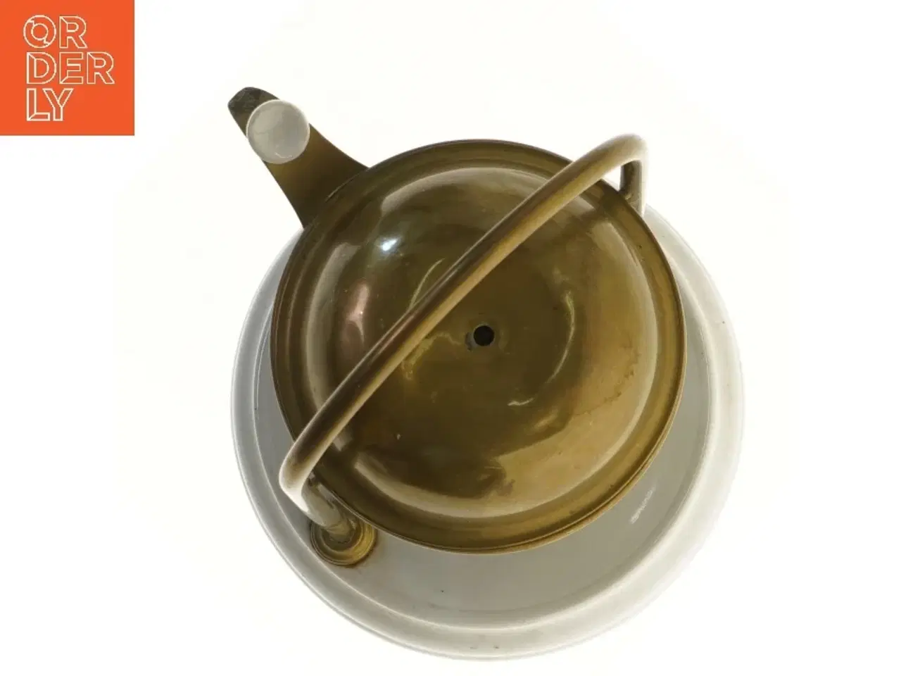 Billede 2 - Antik kaffekande med holder (str. 36 cm)