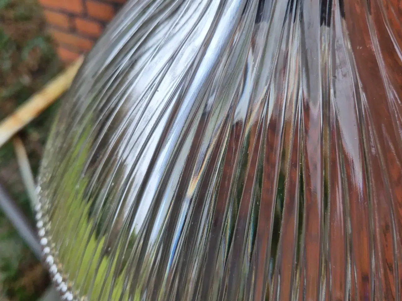 Billede 18 - Fed glaslampe med top i teak