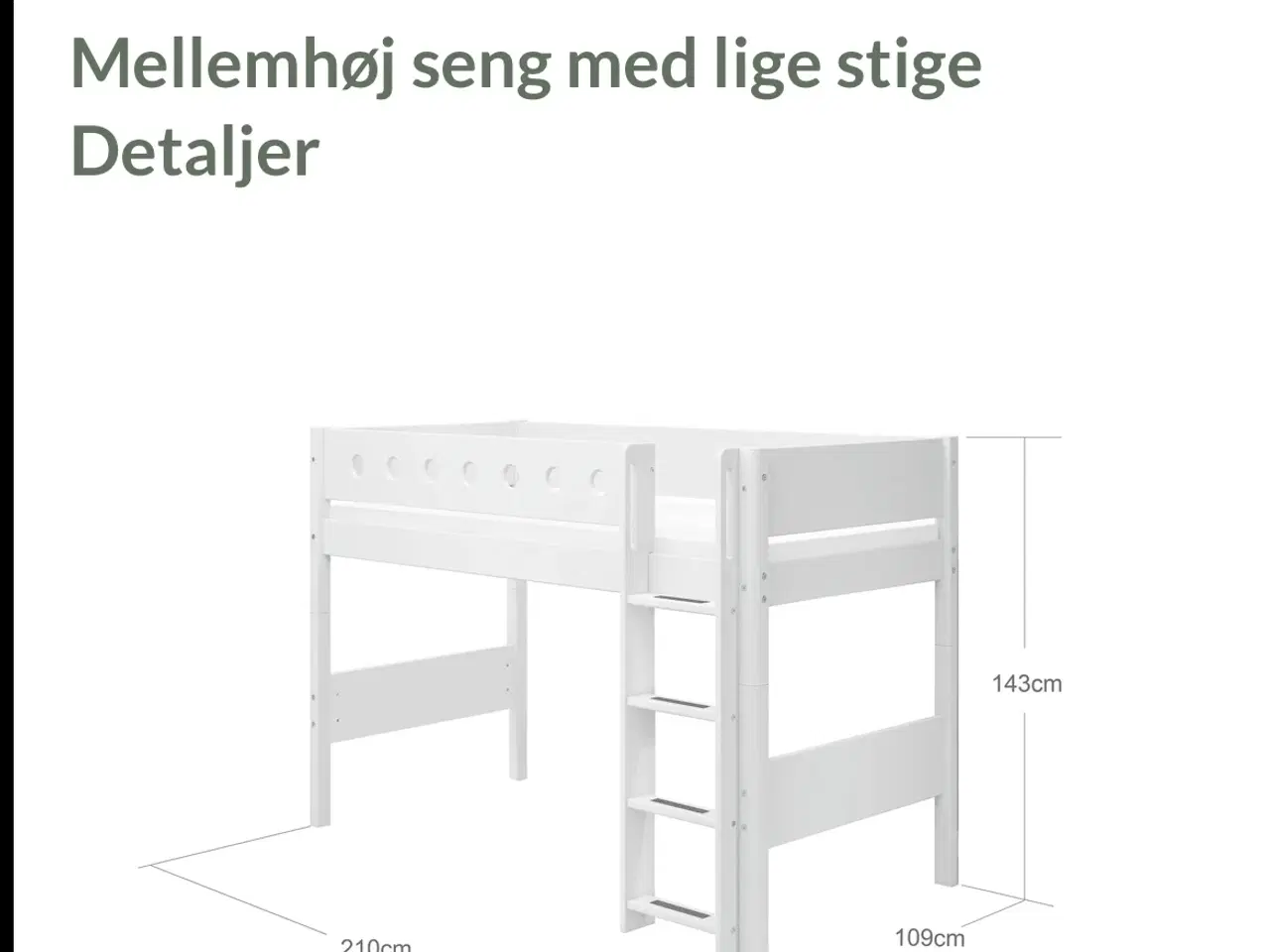 Billede 2 - Flexa mellemhøj seng med stige
