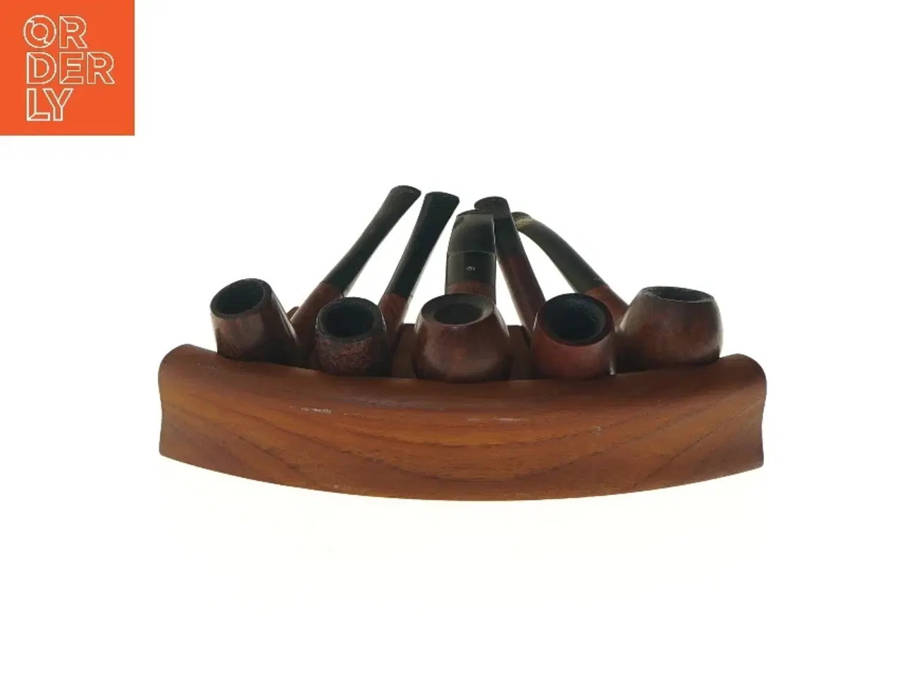 Billede 2 - Samling af træpiber med holder (str. 25,5 cm)