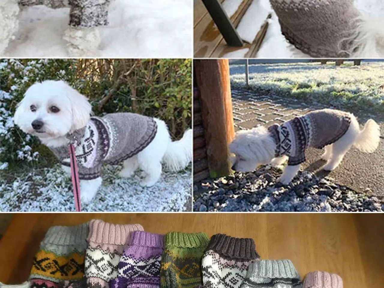 Billede 1 - Nye håndstrikkede hundesweatre