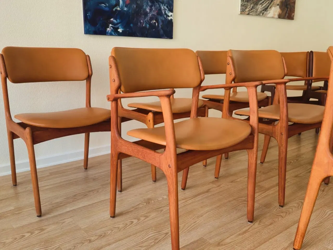 Billede 2 - Erik buch nypolstrede teak stole 