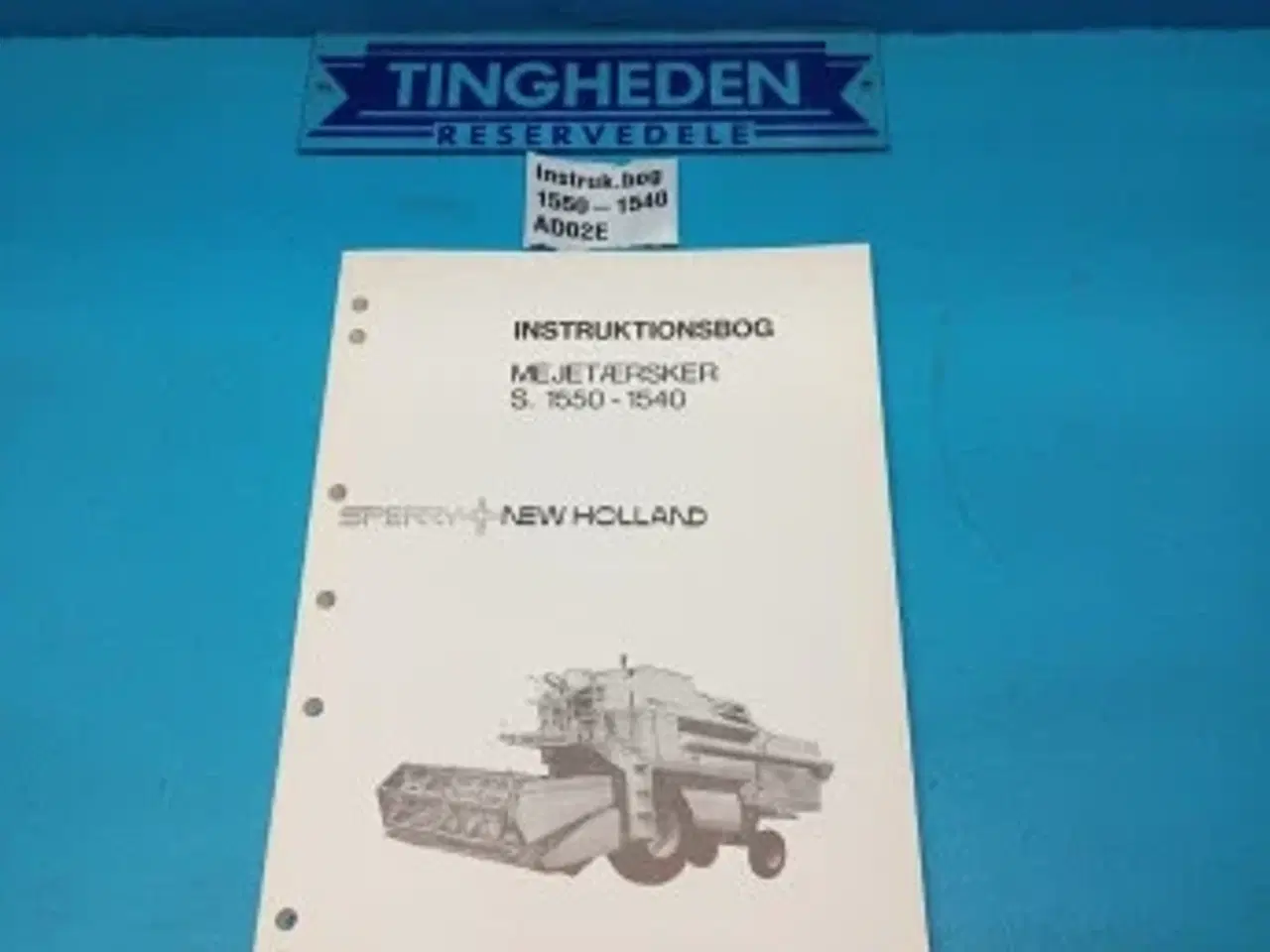 Billede 1 - New Holland S. 1550 - 1540 Instruktionsbog