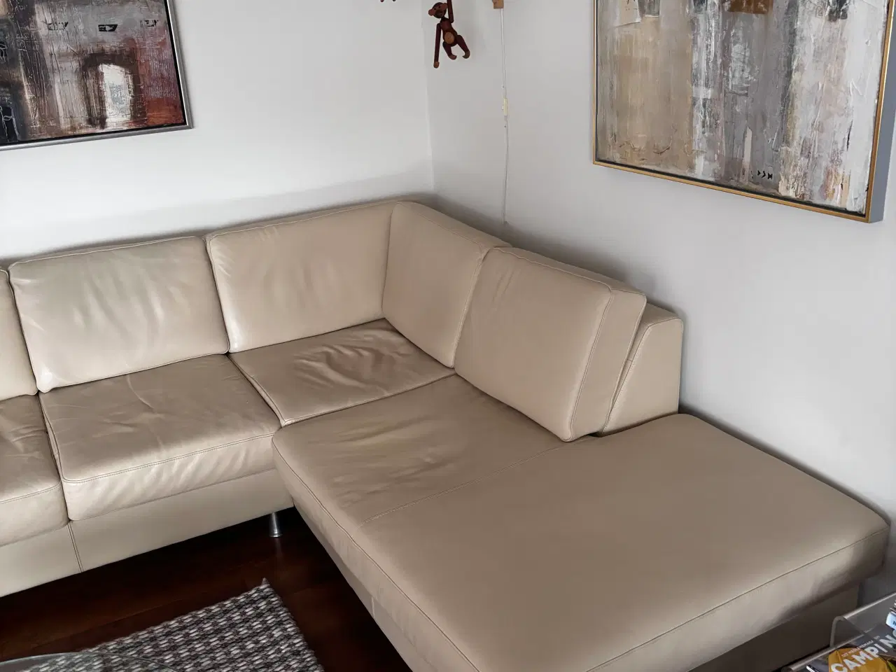 Billede 3 - Hjørnesofa i læder