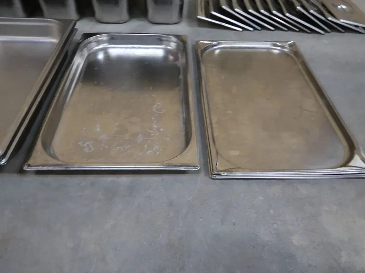 Billede 3 - 74 stk. ass. Rustfrit stål kantiner / låg