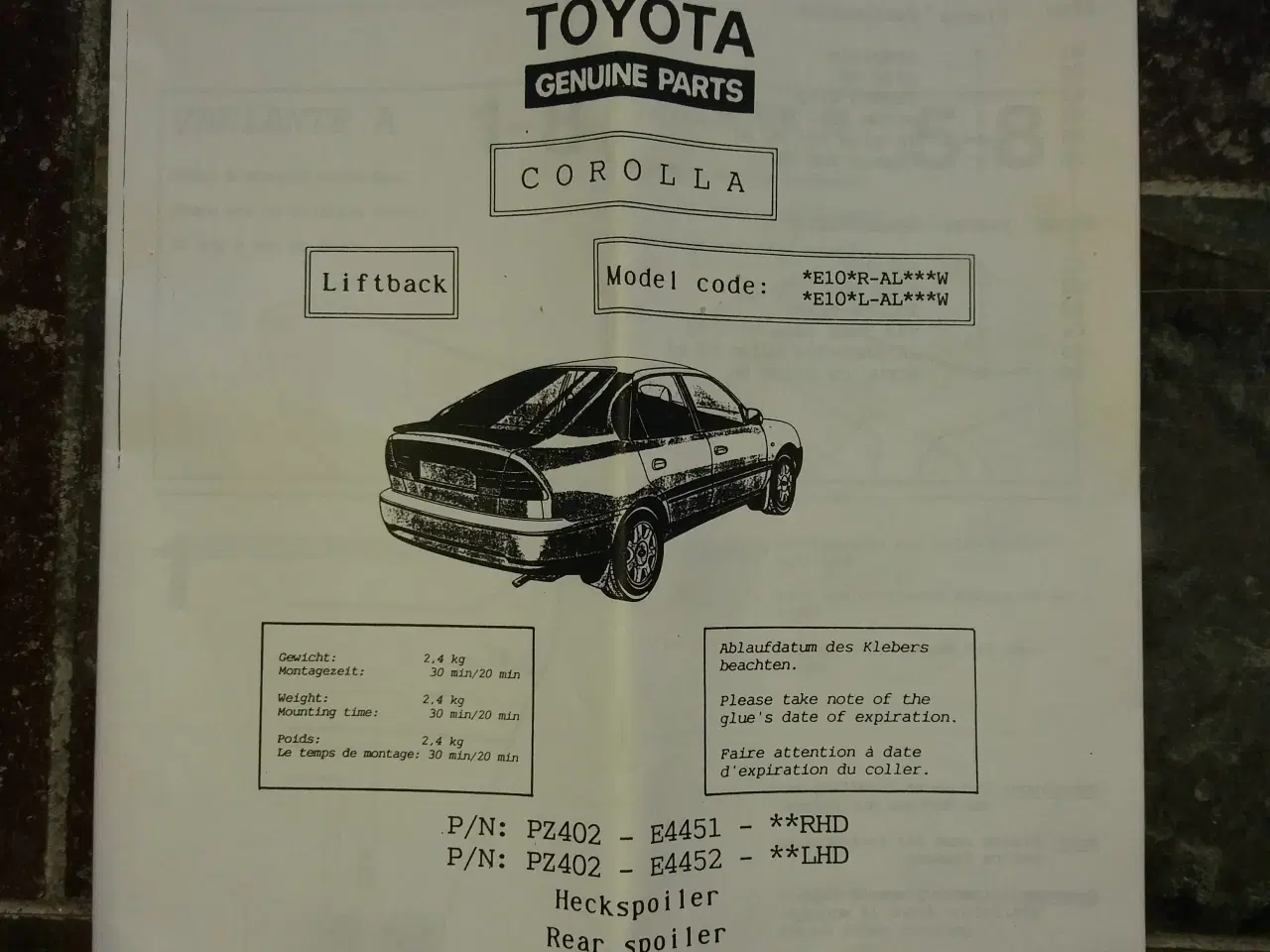 Billede 3 - Spoiler bag Toyota Corolla E10