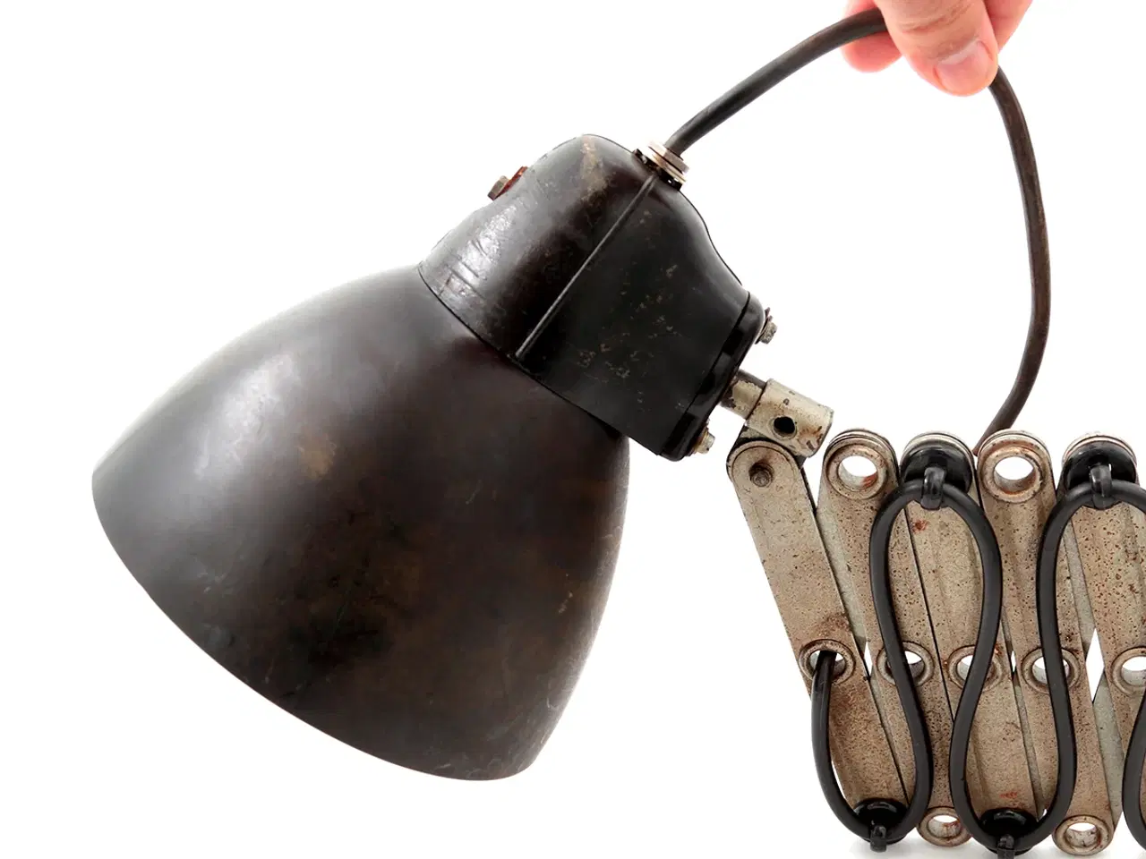 Billede 4 - Gammel Østtysk Bauhaus stil sakse værkstedslampe