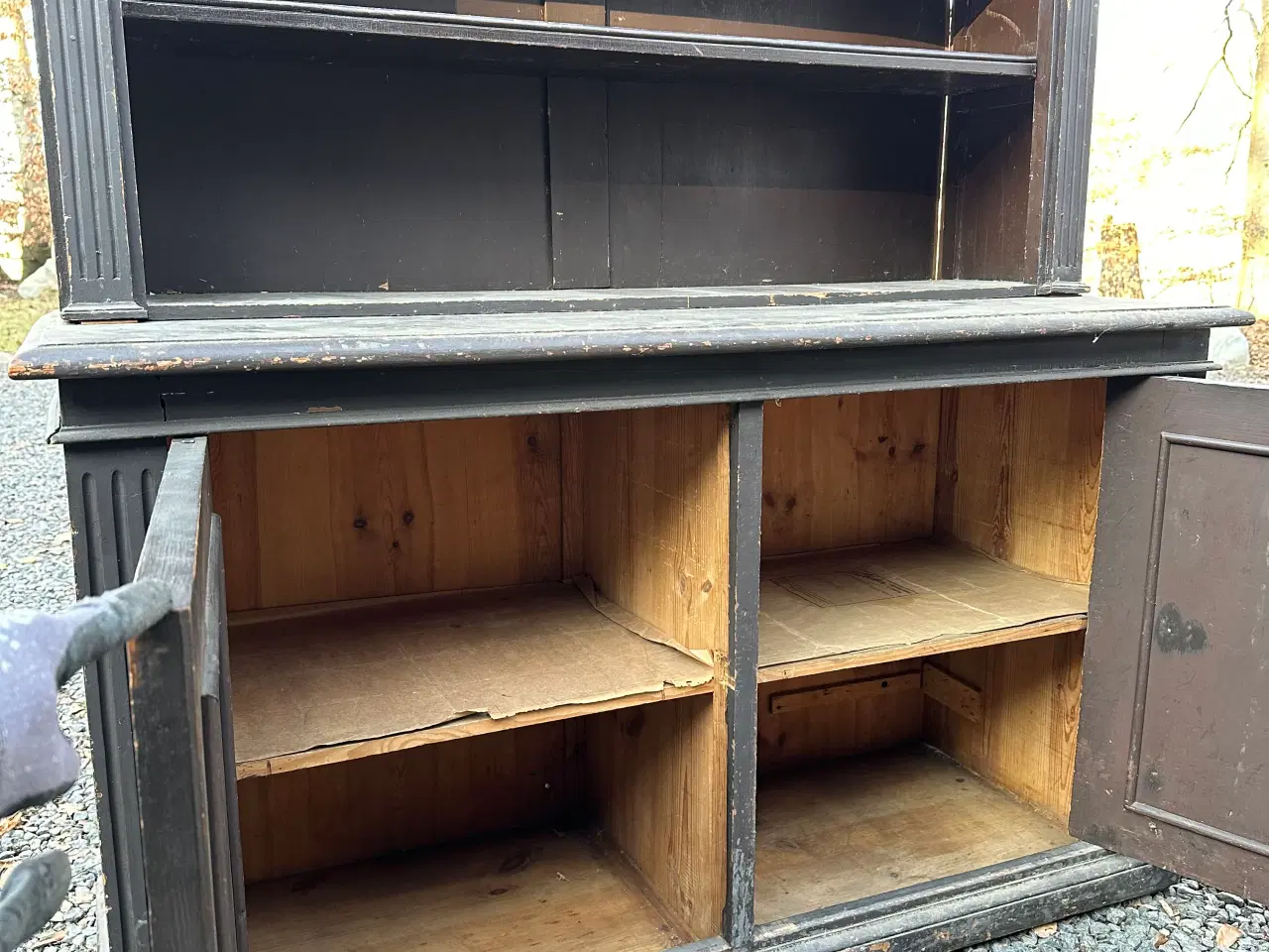 Billede 3 - Skænk med overdel reol sort træ
