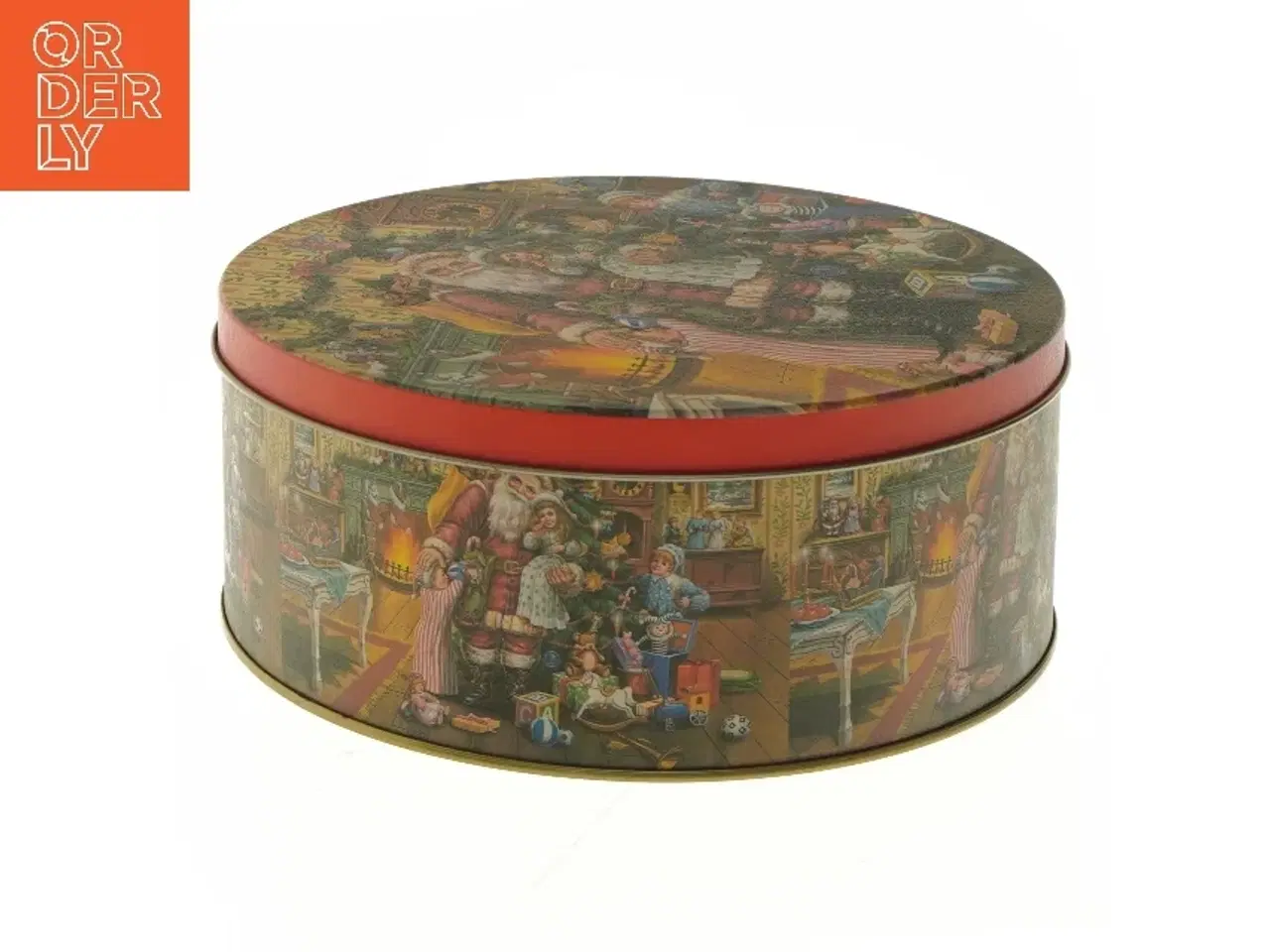 Billede 1 - Rund julekagedåse fra IKEA (str. Ø 25 cm)