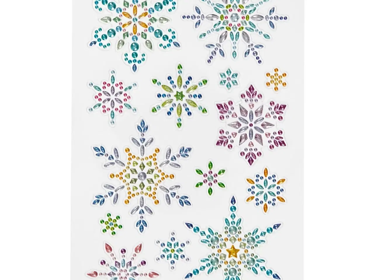 Billede 1 - Diamond stickers, iskrystaller, ark 10x16 cm, 1 ark