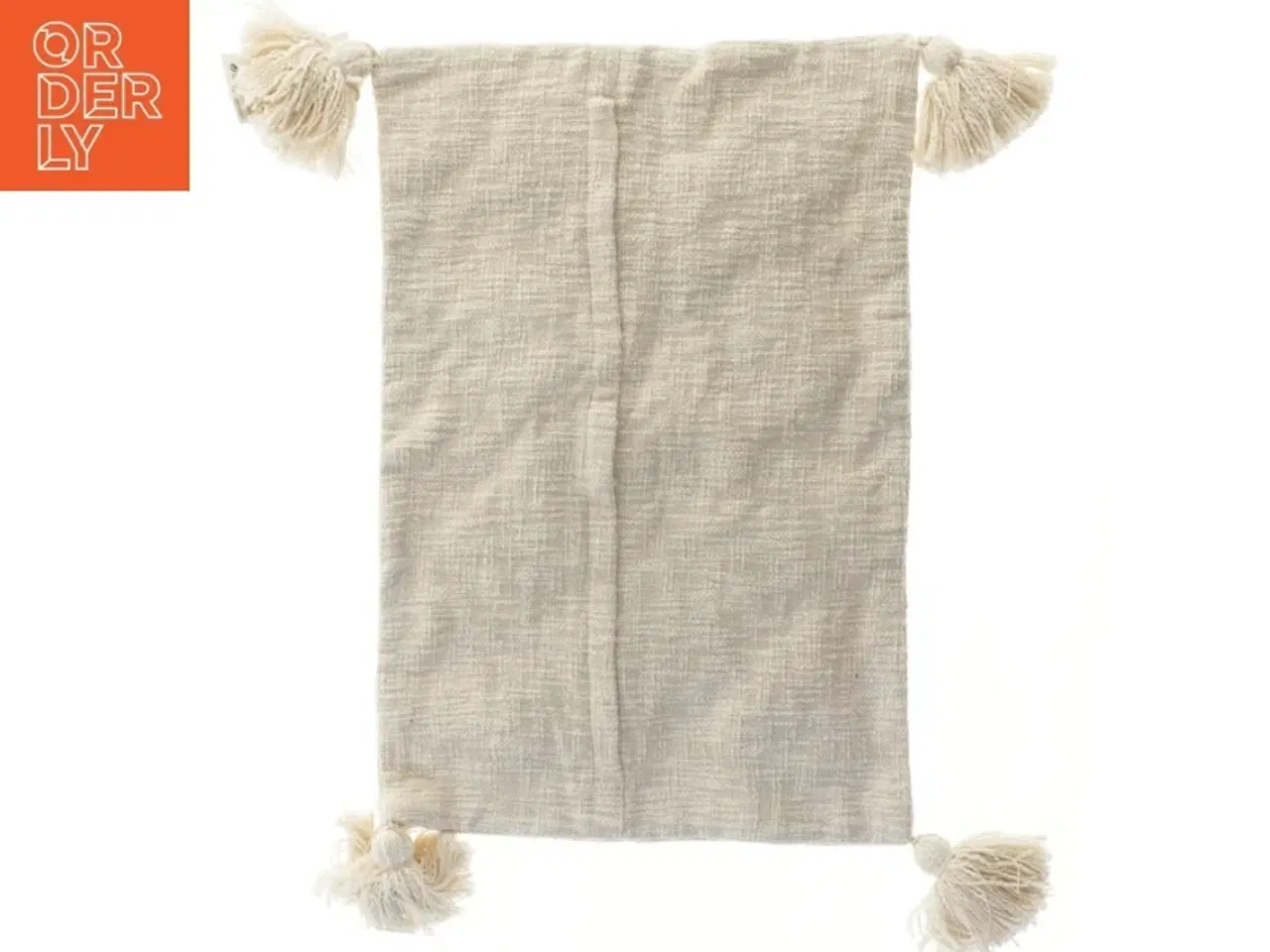 Billede 1 - Pyntetæppe med kvaster fra H&M (str. 40x60 cm)